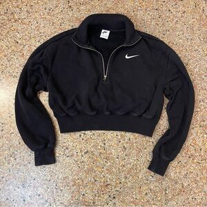 Nike half zip cropped sweatshirt Black XS